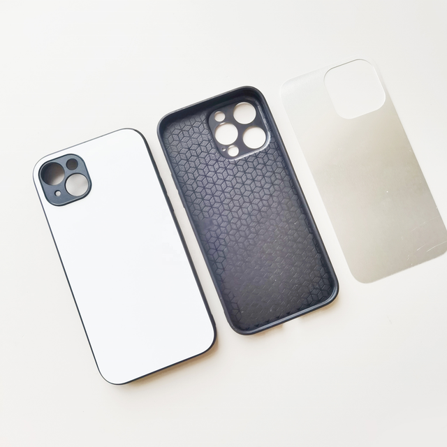 For 14 15 Pro Mobile Phone Case Protective Cover Thermal Popular Transfer Aluminum TPU+PC Blank Sublimation 5 6 7 Custom