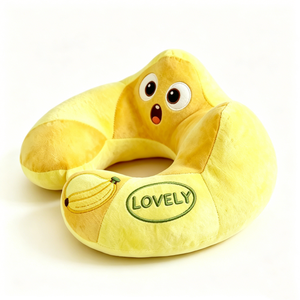 Customized Banana shaped U travel <b>neck</b> <b>pillow</b> plush,Yellow cartoon banana plush <b>neck</b> support <b>pillow</b>,Fruit U shaped airplane - Product Image 4