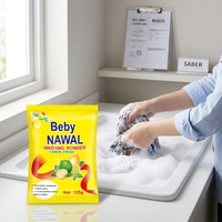 Détergent en poudre pour linge 120g, efficace pour éliminer les taches sur les vêtements blancs et colorés