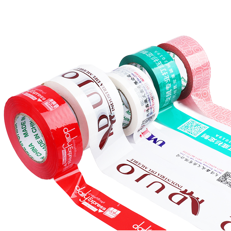Customizable Logo Printed 10-Rolls BOPP Single Sided Hot Melt Water Activated Waterproof Die Cut Carton Sealing Packing Seal