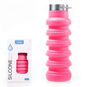 Outdoor Sports Plastic Collapsible Leak-Proof <b>Reusable</b> Large Capacity Portable Water Bottle - Product Image 4