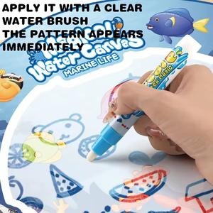 Sihirli kalemler bebekler için eğitici oyuncak su Doodle Mat boyama için renkli kalem seti <span class=keywords><strong>2</strong></span> 4 yıl için büyülü su tuval - Product Image 3