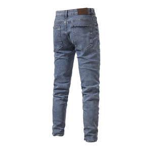 <span class=keywords><strong>Pantalon</strong></span> en jean délavé personnalisé pour <span class=keywords><strong>homme</strong></span>, nouvelle collection printemps-automne <span class=keywords><strong>2023</strong></span>, <span class=keywords><strong>tendance</strong></span>, décontracté, légèrement élastique, coupe droite - Product Image 3