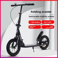 Trottinette pliable à deux roues pour enfants, adolescents et adultes, pour garçons et filles, frein arrière, non électrique, vitesse maximale 5
