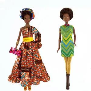 14英寸时尚美国非洲黑色娃娃与服装和鞋子