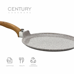 Olla de Sopa de Aluminio Antiadherente de Lujo CENTURY de <span class=keywords><strong>28</strong></span> <span class=keywords><strong>cm</strong></span> con Asas Metálicas y Tapa de Vidrio para Cocina de Inducción - Product Image 5