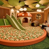 Aire de jeux souple pour enfants Mushroom Forest certifiée ASTM/CE/EN1176 pour les aires de jeux intérieures et les centres commerciaux, en PVC