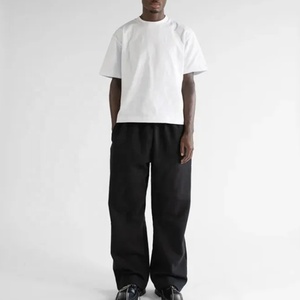 Baggy personnalisé 400gsm pantalon évasé hommes pantalons de <span class=keywords><strong>jogging</strong></span> haute qualité surdimensionné hommes polaire large jambe droite pantalons de survêtement empilés - Product Image 3