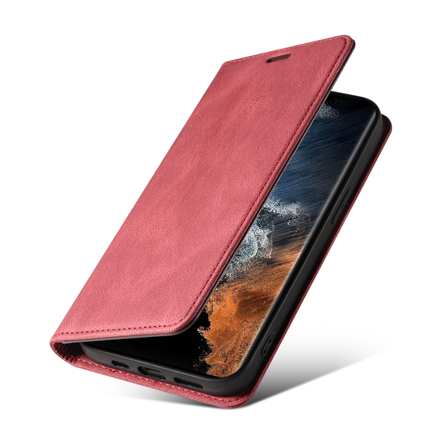 For Iphone 14 15 16 Pro Max Wallet Leather Mobile Phone Case Flip Retro Magnetic Leather Case with Finger Strap Kickstand