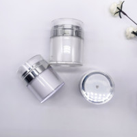 Pot à pompe sans air blanc de 1 oz, 1,7 oz, 3 oz, 15 ml, 30 ml, 50 ml, 100 ml, pot à crème sous vide sans air, pot cosmétique pour soins de la peau, fourni par l'usine
