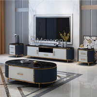 Table basse ronde de luxe exquise en acier inoxydable et base en bois massif pour salon et salle à manger à Foshan
