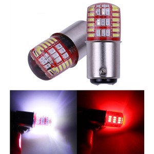 Bombillas LED para Frenos de Automóvil, Rojo, Blanco, Azul, <span class=keywords><strong>BAY15D</strong></span> P21/5W 1157, Luz Estroboscópica LED 3014, 42 LED, Luz Intermitente de Freno - Product Image 1