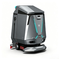 Robot de nettoyage de sols autonome industriel, machine de balayage et de lavage pour entrepôt, usine, usage commercial, efficacité 2400/h