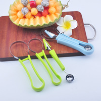 Coupe-pastèque et cuillère à dénoyaouter les fruits, séparateur de pulpe, outil de cuisine manuel en métal pour la maison