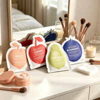 Sachet personnalisé imprimé de forme irrégulière, de qualité alimentaire, à trois soudures latérales, avec encoche de déchirement facile, thermosoudable, de forme spéciale pour liquides, jus et gelées