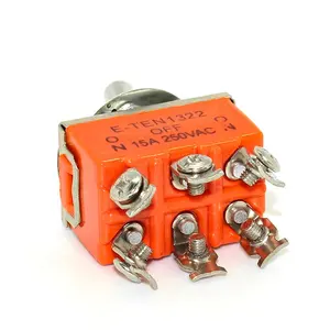 15A 250V KN3C E-TEN1322 toggle switch 6 pin 3 way switch on off on toggle switch