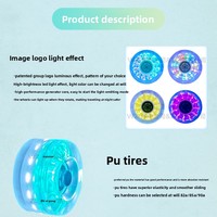 Patins à roulettes pour enfants et adultes 5832 Luminous Double Row PU Wheels, antidérapants, résistants à l'usure et amortissants