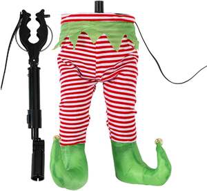 Decoración Colgante <span class=keywords><strong>para</strong></span> Árbol de <span class=keywords><strong>Navidad</strong></span>, Patas de Duende Animadas, Patas de Santa Claus Animadas, Patas de Peluche Navideñas - Product Image 2