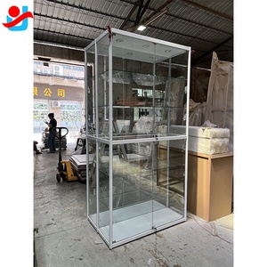 Vitrina de Exhibición <span class=keywords><strong>con</strong></span> Puerta Batiente de 8 Pies, Visión Extra, Gabinete de Exhibición Ajustable de Aluminio y MDF para Tienda o Comercio - Product Image 5