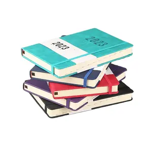 Non datato A5 punteggiato griglia copertina rigida in pelle PU personalizzato settimanale mensile giornaliero accademico 2023 2024 diario diario Notebook Planner