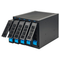 Caja de Disco Duro MACASE MZ35 SATA de Aluminio con 4 Bahías Intercambiables en Caliente y 1 Ventilador 8025 para Discos Duros de 3.5/2.5 Pulgadas