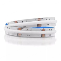 Bande LED COB Flexible RVBW en Cuivre à Contrôle Vocal Intelligent, Ruban Lumineux IP20 CE RoHS Dimmable 5M DC24V 16W Découpable IRC80
