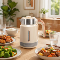 Bouilloire électrique sans fil en acier inoxydable de 1,8 L, 1500 W, à ébullition rapide, avec protection de sécurité, vente en gros
