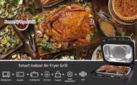 Friteuse à air intelligente 8-en-1 multifonctionnelle OEM, antiadhésive, sans fumée, numérique, pour cuisson intérieure et barbecue électrique – Offre spéciale