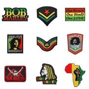 Tendance de la mode de rue européenne et américaine Musique Rock <span class=keywords><strong>Bob</strong></span> Band Patch de broderie thermocollant DIY Badge personnalisé - Product Image 1