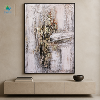 Nouvelle peinture d'art abstrait tendance, grande taille, toile et pierre naturelle, décoration minimaliste, art mural 100*140cm