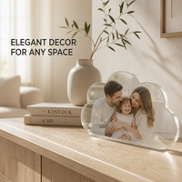 Cadre photo en acrylique transparent, design personnalisé, pour affichage commercial, vente en gros, cadre photo en acrylique transparent en forme de nuage personnalisé