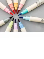 Vente chaude Art 10 Couleurs Aquarelle Pinceau Marqueurs Calligraphie Stylos Doux Pinceau Marqueur pour la coloration