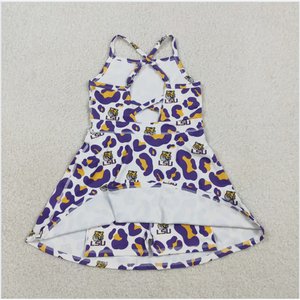 Vestido Enterizo de Yoga con Estampado de Leopardo para Niñas, Modelo GSD3639, Equipo Universitario - Product Image 5