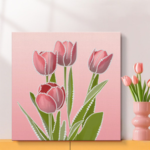 Kit de Materiales para Pintura de Perlas DIY, Pintura Decorativa, Pintura de Perlas con Adhesivos de Girasol para Sala de Estar - Product Image 1