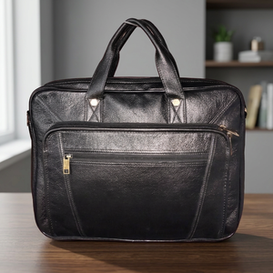 100% Genuine Leather Laptop Messenger Bags Custom Logo Print Waterproof Durable Large Capacity Multipurpose Use - Product Image 1