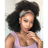 Vente chaude Produits 2025 Bandeau Perruques pour Femmes Noires 4b 4c Demi Perruque Avec Bandeau Afro Crépus Bouclés Bandeau Perruques