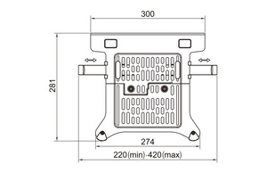 Giá đỡ laptop NB F160-FP 10-17 inch, xoay 360 độ, hỗ trợ màn hình LCD bàn làm việc, kích thước màn hình 10-32 inch, sử dụng piston khí, chuyển động toàn phần - Product Image 3