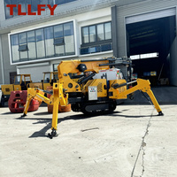 Mini-grue araignée diesel sur chenilles, hydraulique, mobile, 2 tonnes, flèche télescopique avec télécommande, moteur Yuchai, hauteur de levage 10 m