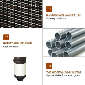 Hiện đại ngoài trời mây ngoài trời bàn ghế không thấm nước chất lượng cao mây đồ nội thất ngoài trời bàn ghế - Product Image 4