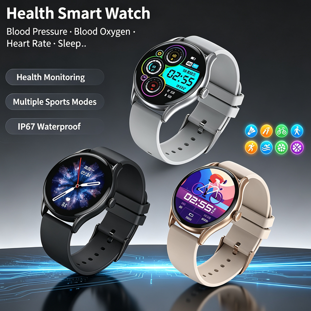 Factory BT Call Smart Watch IP68 Waterproof with Blood Pressure Temperature Heart Rate Monitor Sports Fitness Tracker Men Women