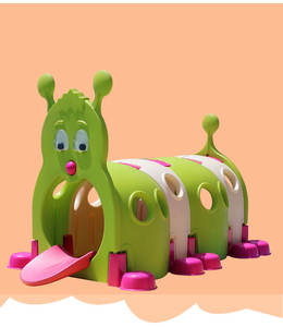 Bricolage de bande dessinée colorée et attrayants, Tunnel de jeu en plastique, en forme de chenille, pour l'intérieur de la maternelle - Product Image 4