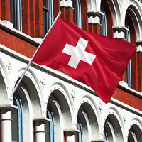 Drapeaux de fanion 3x5 personnalisés de haute qualité à prix d'usine tous les pays, y compris l'impression numérique en tissu polyester fabriqué en Suisse