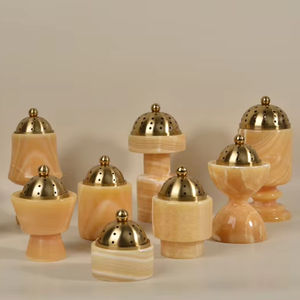 Brûleur d'encens en marbre de couleur orange, vente directe d'usine, porte-encens <span class=keywords><strong>Bakhoor</strong></span>, brûleur de haute qualité <span class=keywords><strong>Bakhoor</strong></span> - Product Image 1