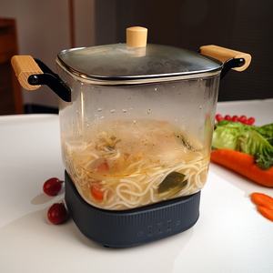 Olla de vidrio de borosilicato de diseño clásico de calidad superior Excelente resistencia al calor - Product Image 3