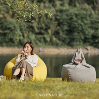 Fauteuil pouf design moderne pour adultes tapisserie d'ameublement en tissu relax poufs fournisseur chinois