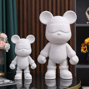 <span class=keywords><strong>Mini</strong></span> Figuras de Oso Bearbrick, Juguetes Creativos de Arte Popular, Escultura de Animales de Resina, Violencia Fluida, Oso Genial - Product Image 1