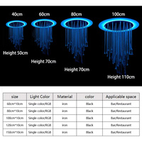 Toptan RGB Renk Değiştiren LED Halka Püsküllü Sarkıt Lamba Uzaktan Kumandalı Kısılabilir 2 Yıl Garantili Dairesel Saçaklı Asılı Lamba