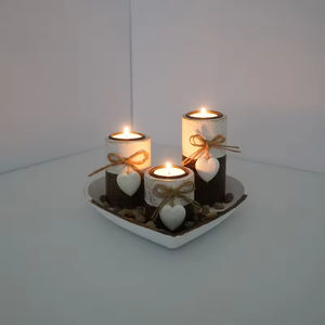 ชุดเชิงเทียนรูปหัวใจไม้สำหรับวันวาเลนไทน์ ตกแต่งบรรยากาศบ้าน ไม่รวมเทียน - Product Image 4