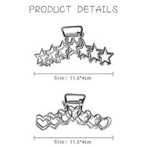 Pince à cheveux en alliage métallique en forme <span class=keywords><strong>d</strong></span>'étoile pour femmes et filles, vente en gros - Product Image 1