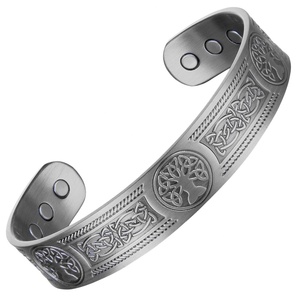 Wholesale Custom Vintage Magnet <b>Copper</b> Cuff <b>Bracelets</b> for Men Women High Power BioMagnetic Health Benefits Waterproof Fashion - Product Image 2
